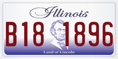 IL license plate B181896