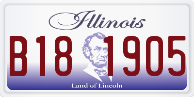IL license plate B181905