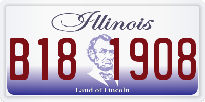 IL license plate B181908