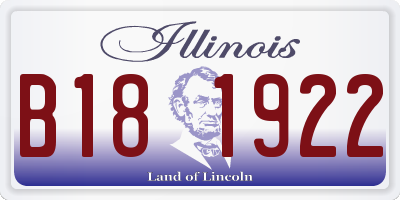 IL license plate B181922