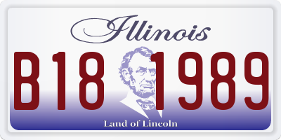 IL license plate B181989