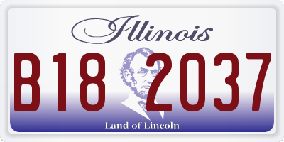 IL license plate B182037