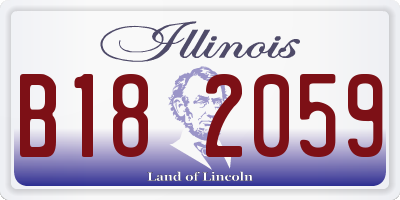 IL license plate B182059