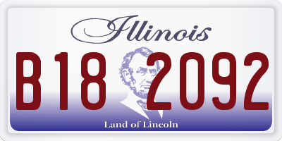 IL license plate B182092
