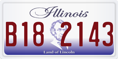 IL license plate B182143