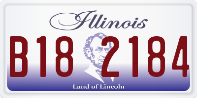 IL license plate B182184