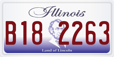 IL license plate B182263