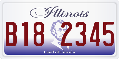 IL license plate B182345