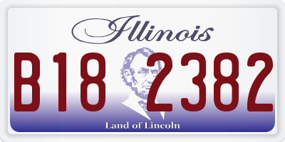 IL license plate B182382
