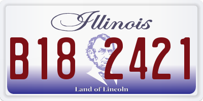 IL license plate B182421