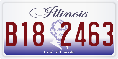 IL license plate B182463
