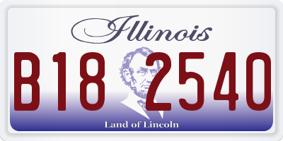 IL license plate B182540