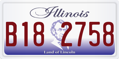 IL license plate B182758