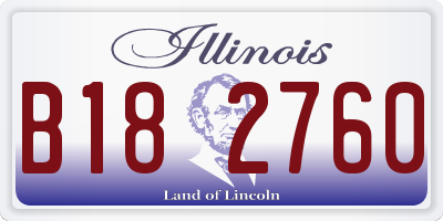IL license plate B182760