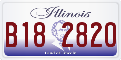 IL license plate B182820