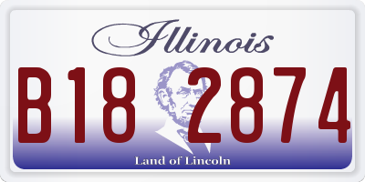 IL license plate B182874