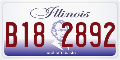 IL license plate B182892