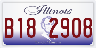 IL license plate B182908