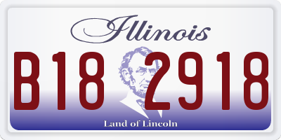 IL license plate B182918