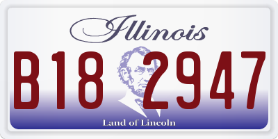 IL license plate B182947