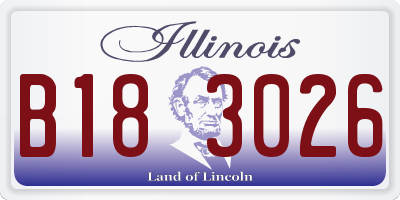 IL license plate B183026