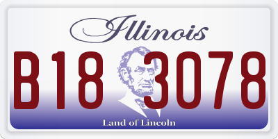 IL license plate B183078