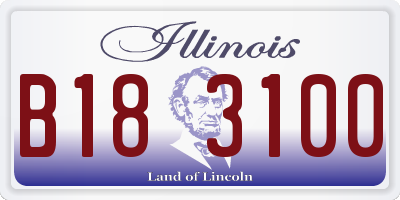 IL license plate B183100