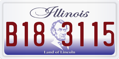 IL license plate B183115