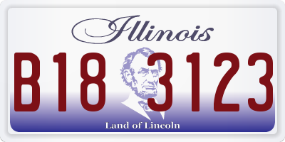 IL license plate B183123