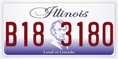 IL license plate B183180