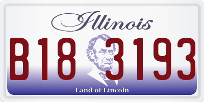 IL license plate B183193