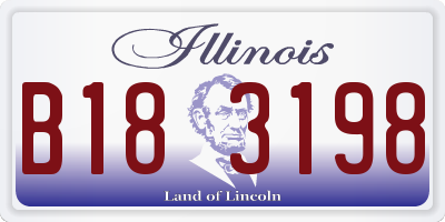 IL license plate B183198