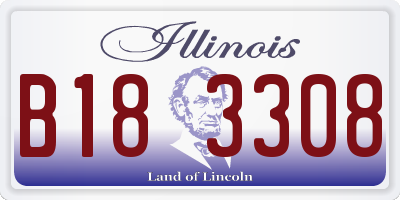 IL license plate B183308