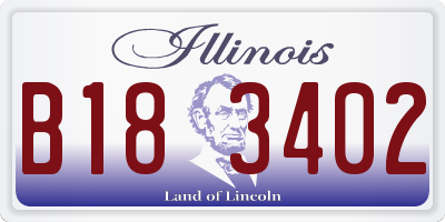 IL license plate B183402
