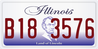 IL license plate B183576