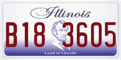 IL license plate B183605