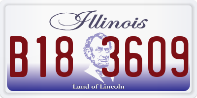 IL license plate B183609