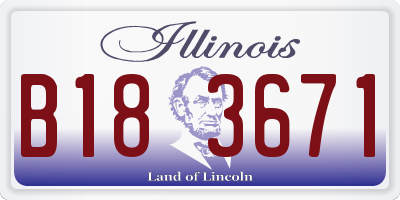 IL license plate B183671