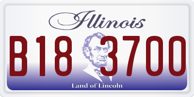 IL license plate B183700