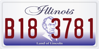 IL license plate B183781