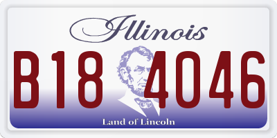 IL license plate B184046