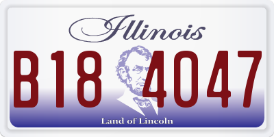 IL license plate B184047