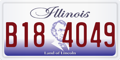 IL license plate B184049