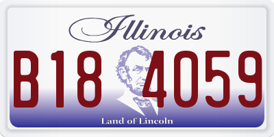 IL license plate B184059