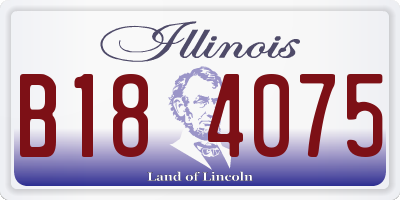 IL license plate B184075