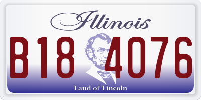 IL license plate B184076