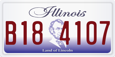 IL license plate B184107