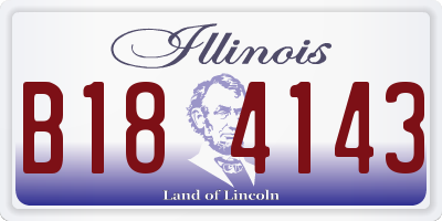 IL license plate B184143