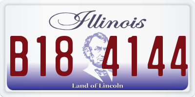 IL license plate B184144