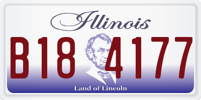 IL license plate B184177